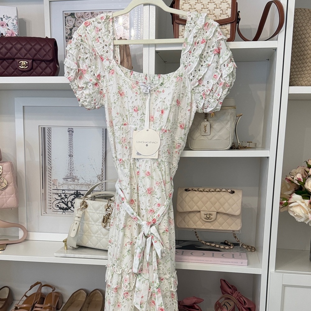 LoveShackFancy x Target Pink Floral Eyelet Dress 0